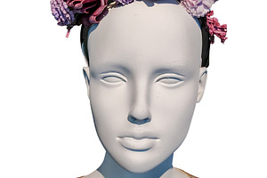 Mannequin bust with floral headpiece, an Arts & Entertainment Photo by DanFLCreativo
