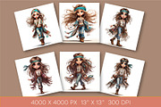 Stylish cartoon hippie girl. Clipart, a Person Illustration by KENO Mascots (Thumbnail 2 of 6)