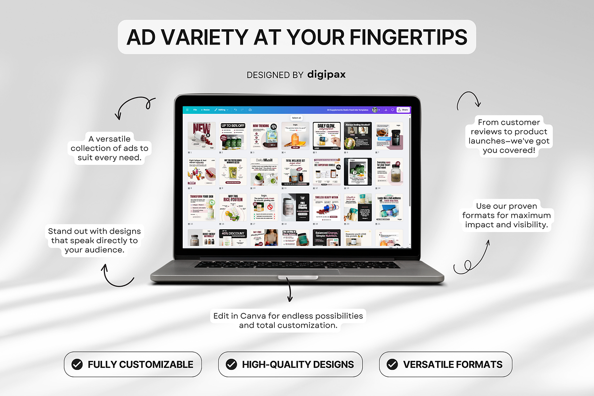 30 Supplements Ad Templates Meta, a Social Media Template by DigiPax (Photo 9 of 10)
