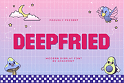 Deepfried – Modern Display Font, a Sans Serif Font by overlaytemplates (Thumbnail 1 of 5)