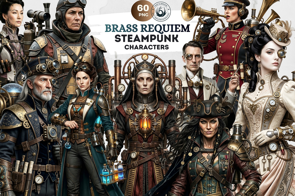 Brass Requiem Steampunk Characters, a Person Illustration by ThatsDesignArt (Photo 1 of 12)