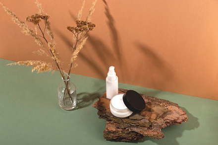 Natural personal care products featuring summer, garden, and forest, a Beauty & Fashion Photo by Valeriia • Svitlini