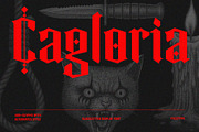 Cagloria - Blackletter Display Font, a Blackletter Font by fuzztype (Thumbnail 1 of 10)