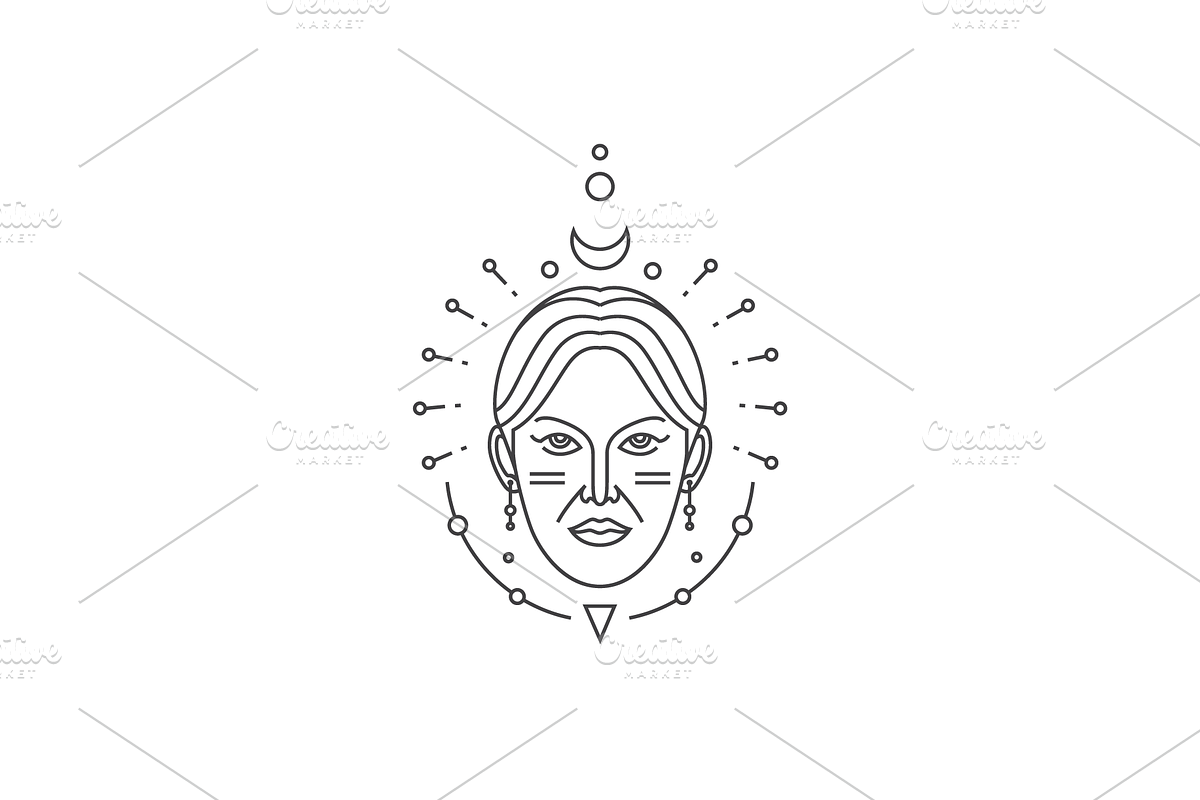 beauty woman face tribal ethnic logo, a Branding & Logo Template by devastd