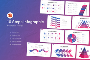 10 Steps Infographic PowerPoint, a Presentation Template by Antstheme
