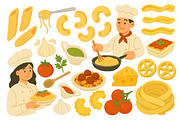 Pasta Set, a Food Illustration by ananastya (Thumbnail 3 of 8)