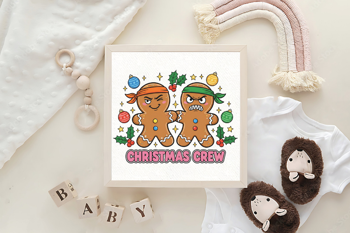 Christmas Crew Gingerbread Man PNG, an Illustration by CraftArtStudio (Photo 4 of 4)