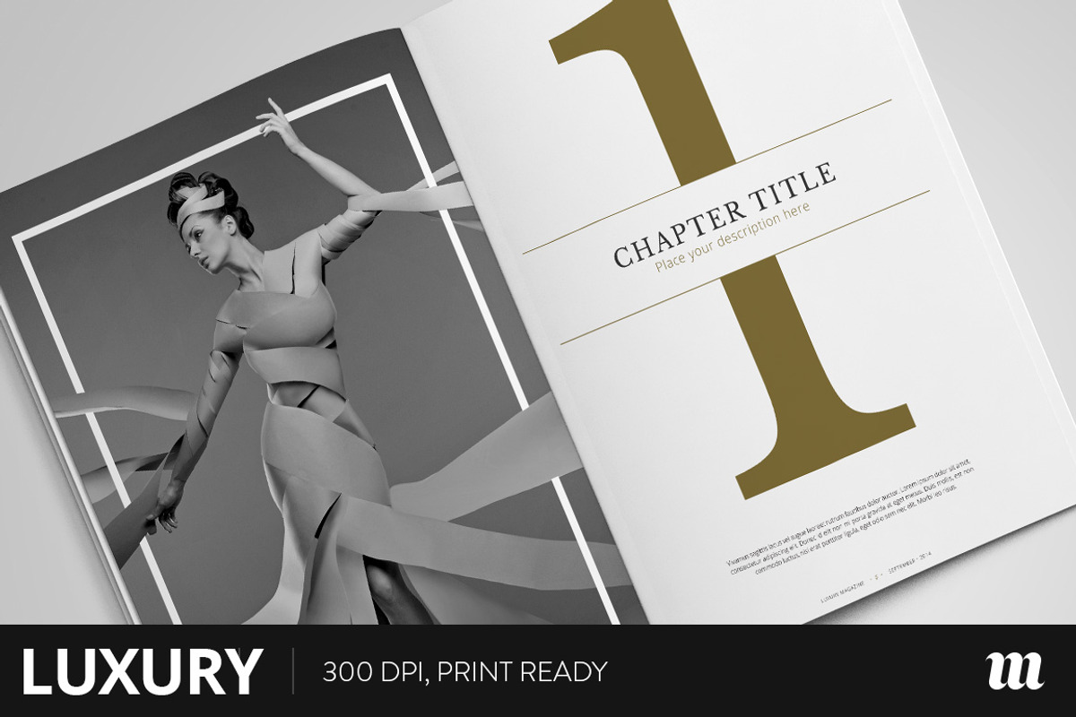 Luxury Magazine InDesign Template, a Magazine Template by Mate Toth (Photo 5 of 5)