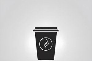 Take Away Disposable Coffee Cup Minimalistic Icon