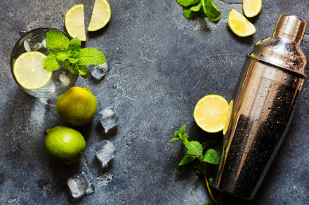 Cocktail background stock photo containing bar and bartender
