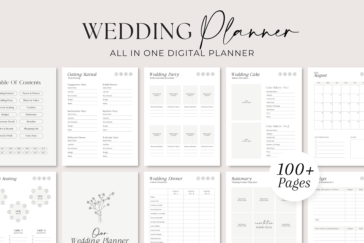 Digital Wedding Planner Bundle, a Magazine Template by ShopRShop (Photo 1 of 9)