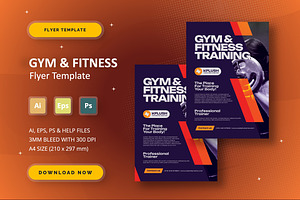 Gym & Fitness - Flyer Template, a Flyer Template by StreaksideStd