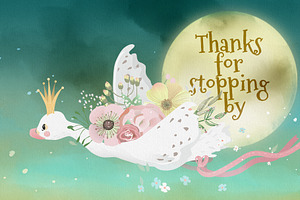 Romantic Swans Clipart