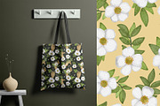 Cherokee rose clipart pattern set, a Decorative Illustration by Yelloo Fish (Thumbnail 10 of 21)