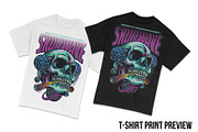 Skullwave Part 1 T-Shirt Design, an Illustration by badsyxn (Thumbnail 4 of 4)