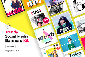 Trendy Social Media Banners Pack IV