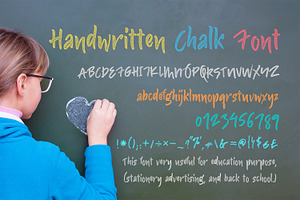 Handwritten Chalk Font, a Script Font by OWPictures