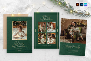 Christmas Family Photo Card Template, a Flyer Template by BrandPacks