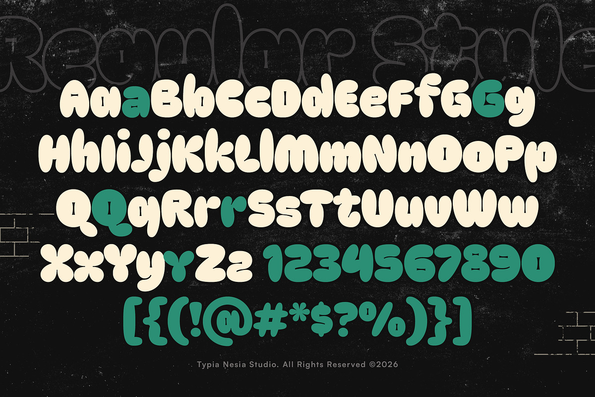Flukin - Bubble Balloon Graffiti, a Sans Serif Font by Typia Nesia (Photo 12 of 13)