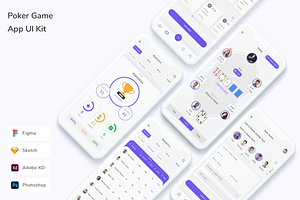 Poker Game App UI Kit, an UI Kit Template by Betush