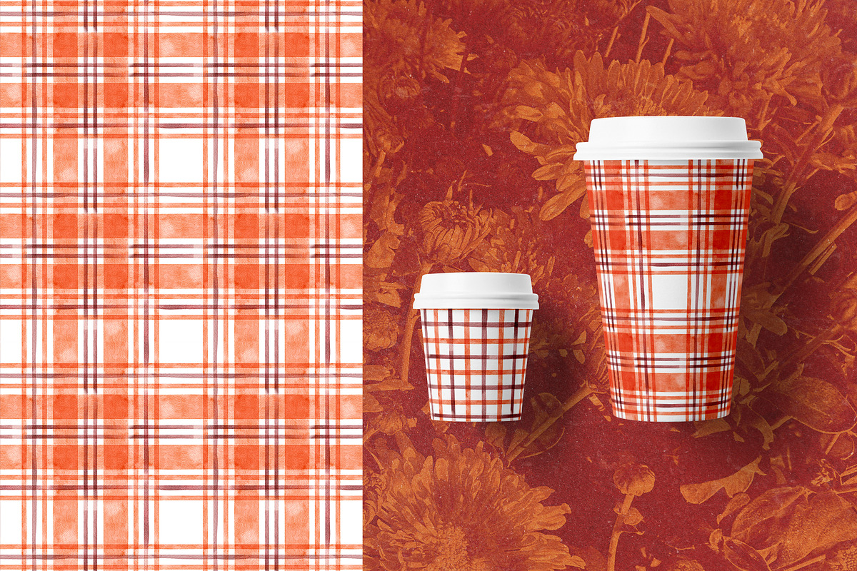 Amber Plaid & Stripe Patterns, a Decorative Illustration by YarovaArt (Photo 5 of 14)