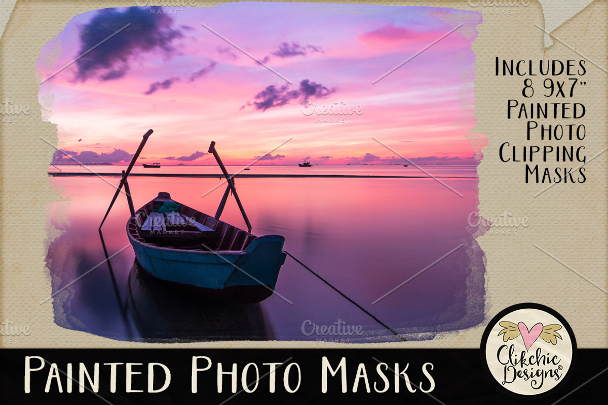 Painted Photo PS Clipping Masks, a Shape Add-On by Clikchic Designs (Photo 4 of 5)
