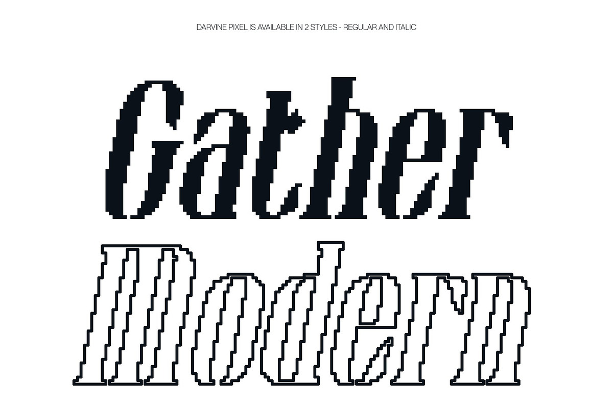 Darvine Pixel, a Serif Font by Craft Supply Co. (Photo 3 of 8)