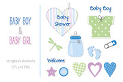 Baby scrapbook elements, a Decorative Illustration by Paper Cards (Thumbnail 1 of 3)