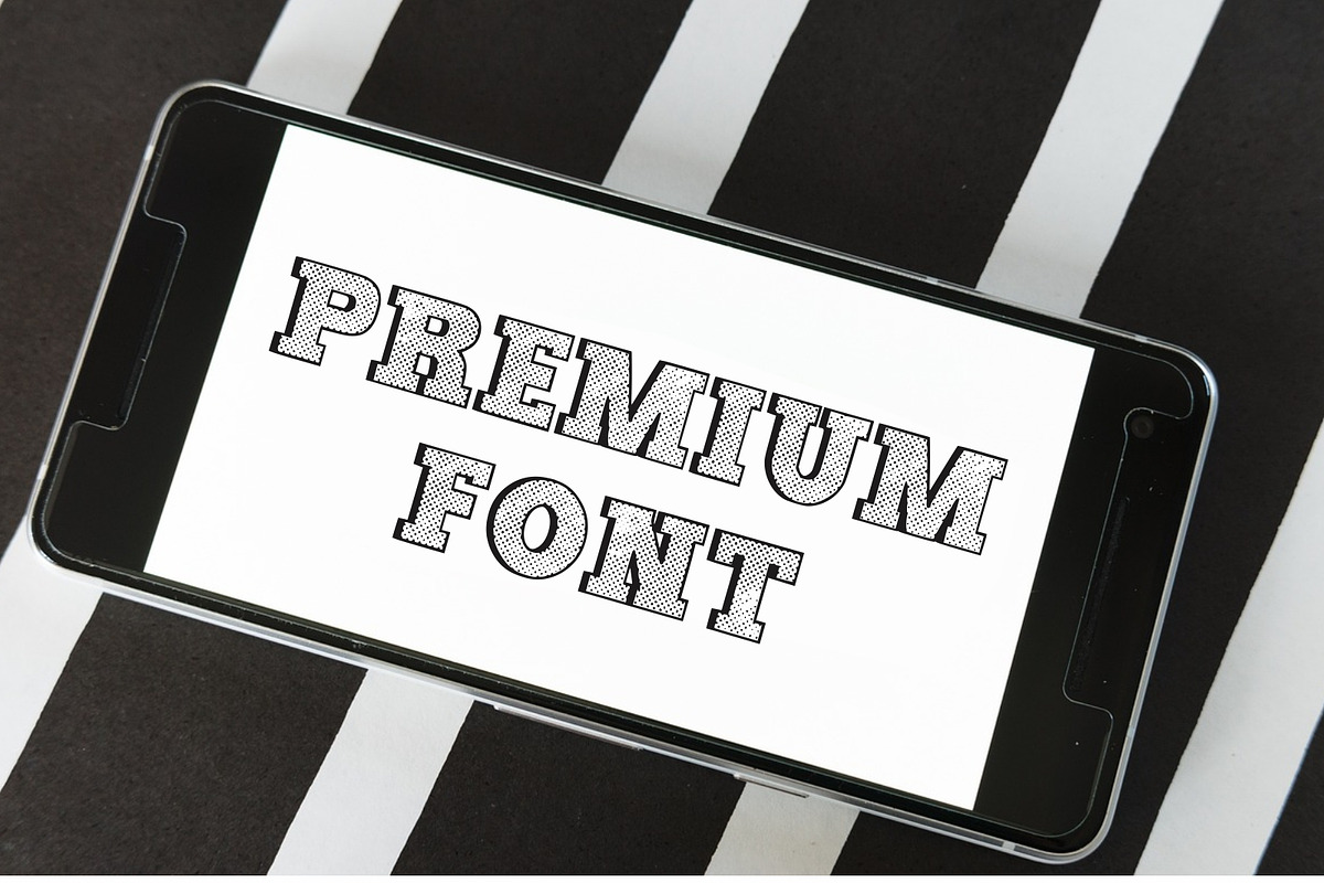 Retro Halftone – Vintage Font, a Slab Serif Font by Limited.studio (Photo 4 of 6)