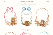 Teddy Bear. Vintage Watercolor, an Animal Illustration by Ooh Lily (Thumbnail 3 of 19)