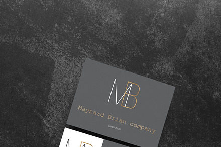 grey-golden gradient bussiness card