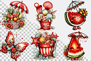 Whimsical Summer Clipart Bundle., an Illustration by SVGArt (Thumbnail 2 of 9)