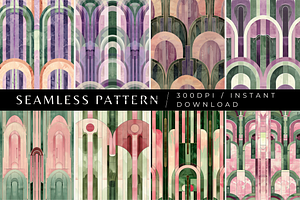 8 Archways Seamless Patterns