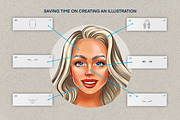 Character Portrait stamp Brushes, a Brush Add-On by Procreate Market (Thumbnail 2 of 14)