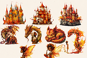 DRAGON FAIRY CLIPART PACK, a Person Illustration by Daring Digies (Thumbnail 7 of 10)