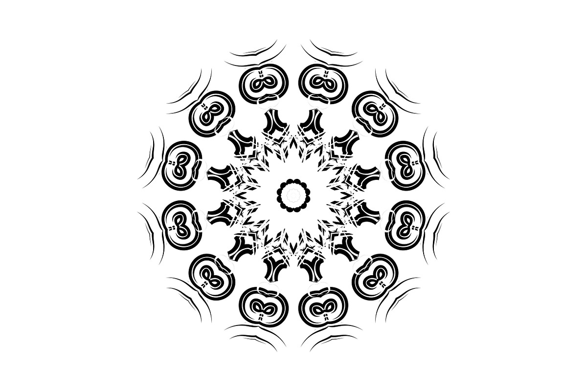 Black and White Mandala Patterns Set, a Decorative Illustration by NJ Himel (Photo 29 of 101)
