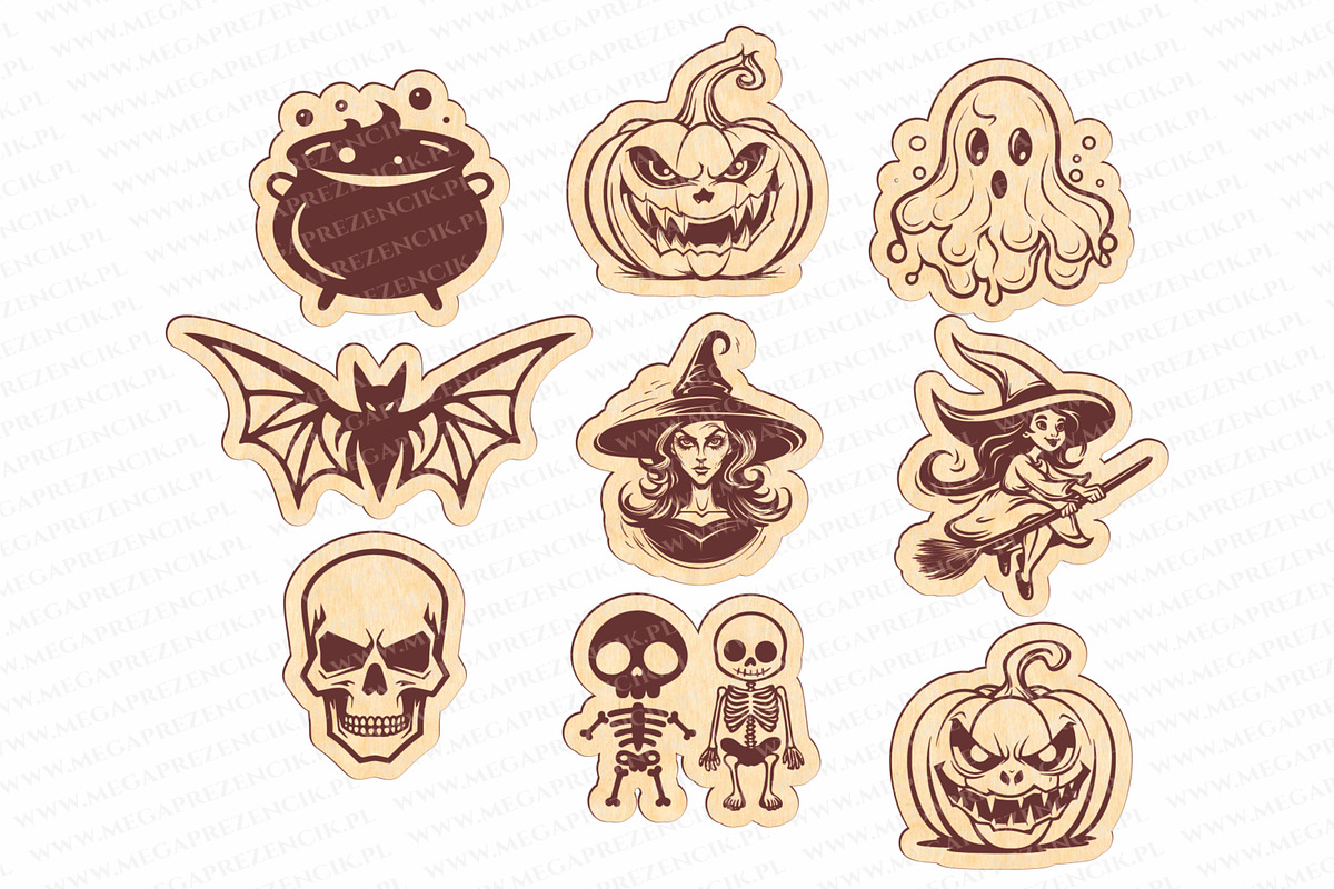 Halloween laser pendants and magnets, a Pattern Graphic by MegaPrezencik (Photo 4 of 6)