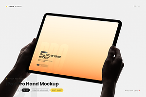 iPad Pro Hand Mockup, an iPad Mockup by Toasin Studio