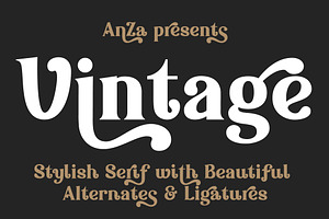 Vintage font, a Serif Font by Anna Zakharchenko
