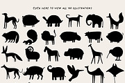 100 Naive Animal Silhouettes, an Animal Illustration by Veyla (Thumbnail 3 of 11)