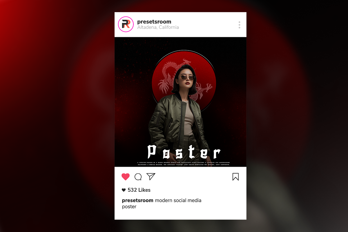 Social Media Poster template Design, a Social Media Template by presetsroom (Photo 2 of 3)
