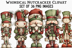 Whimsical Nutcracker Clipart, an Illustration by Craft Nest