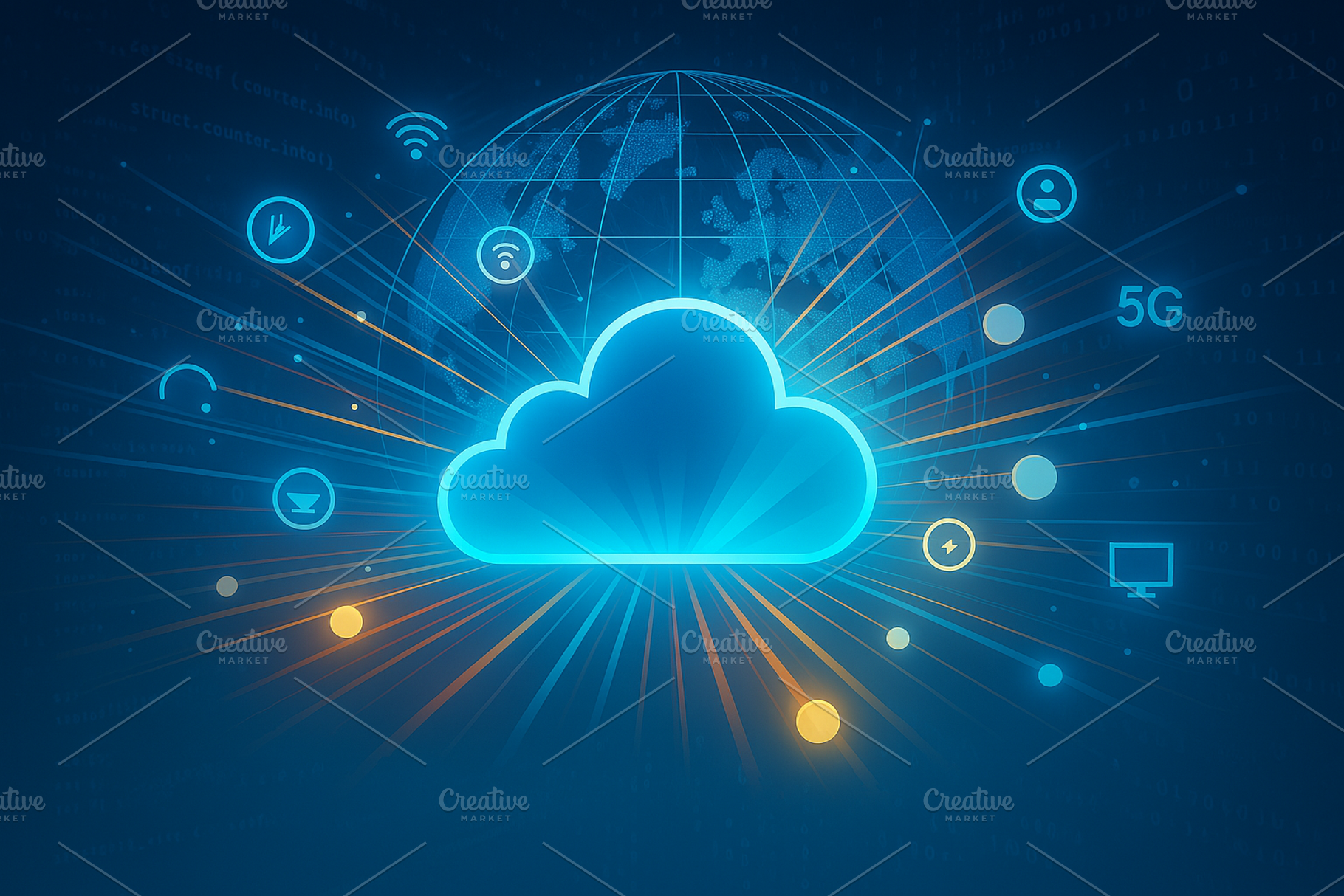 Cloud Computing and Global Network, a Technology Photo by Design_Planet