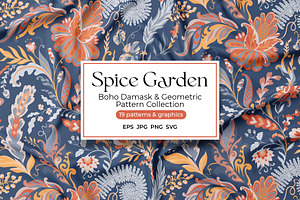 Boho Damask & Geometric Patterns, a Pattern Graphic by Sonulkaster