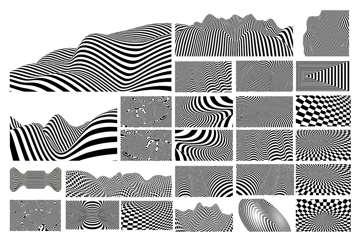 Op Art - Vector backgrounds bundle, a Background Graphic by RDShop (Photo 9 of 14)