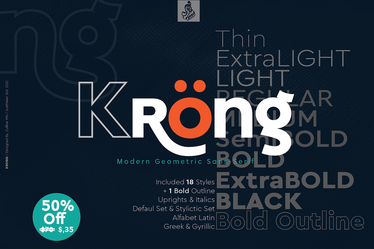 Krong Sans Serif, a Sans Serif Font by joelmaker (Photo 15 of 15)
