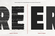 Overush - Distressed Bad Print Sans, a Sans Serif Font by Typia Nesia (Thumbnail 6 of 14)
