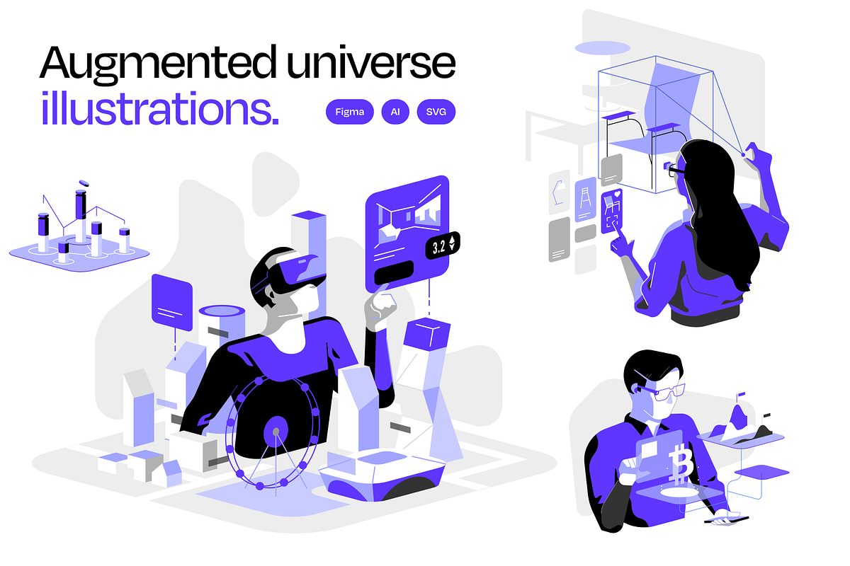 Virtual Reality & AR Illustrations, a Templates & Theme by Formfrom (Photo 1 of 12)