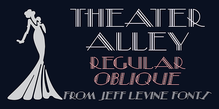 Theater Alley JNL, a Font by Jeff Levine Fonts