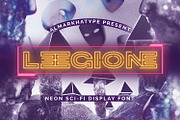 Leegione - Neon Sci-fi Futuristic, a Sans Serif Font by Almarkhatype (Thumbnail 1 of 10)